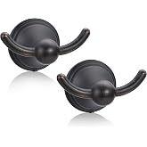 FILTA Bathroom Towel Hooks, Oil Rubbed Bronze Robe &amp; Towel Hooks for Wall Mounted, Traditional Towel and Robe Hooks for Hanging Towels, Bath Towel Holder for Shower(2 Pack)