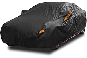AltoCover 6 Layer Heavy Duty Car Cover Waterproof All Weather Protection with Cotton Liner, Universal Fit Audi A4, Benz C-Class, BMW 3 Series, Hyundai Sonata, Mazda6, VW Passat