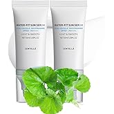 BAISEN DIARY 2PCS Centella Sunscreen SPF 50 PA++++, Hyalu Cica Water-Fit Sun Serum, Lightweight Sunscreen with Centella Asiatica, Hydrating & Non-Greasy Sun Protection for Sensitive Skin