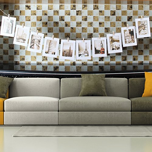 NOBBEE Paper Photo Frame 5x7 Kraft Paper Picture Frames 30 PCS DIY Cardboard Photo Frames with Wood Clips and Jute Twine (White) - Thumbnail 2