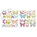 DECOWALL DW-1408 Patterned Butterflies Kids Wall Stickers Wall Decals Peel and Stick Removable Wall Stickers for Kids Nursery Bedroom Living Room d?cor
