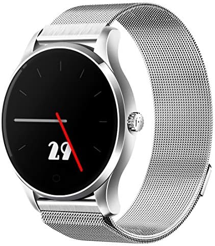 TONW Smart Watch Waterproof K88 1.22 inch Screen Display Bluetooth, IP54, Support Pedometer/Heart Rate Monitor/Real-time Weather/WeChat Reminder, Compatible with Android and iOS Phones(Black) Brand: