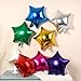 ZOOYOO 35pcs Foil Mylar Balloons,Seven Color 18 Inch Pentagram Balloon For Birthday Party & Wedding Decoration (Star Shape)