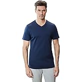 Robert Barakett V Neck Short Sleeve Pima Cotton Casual Solid Mens T Shirt