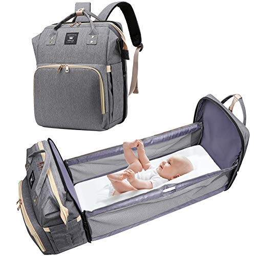 3 in 1 Diaper Bag Foldable Baby Bed, Travel Diaper Bag