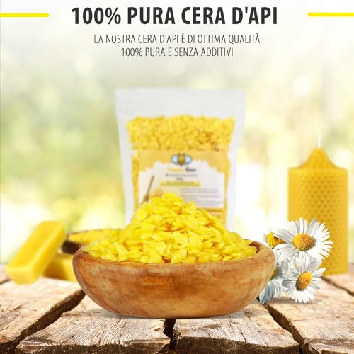 100% Pure Beeswax | Natural Beeswax | Wax Tablets | Ideal Tablets for Natural Cosmetics, Candle Making and Cloths - Beeswax (200g)