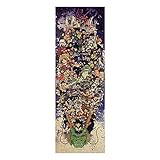 Auxsoul Collection of Japanese Anime Characters Decorative Poster One Piece Naruto Vintage Kraft Coffee Shop Bar Wall Decor