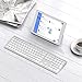 Multi-Device Wireless Bluetooth Keyboard, Jelly Comb Full Size Ultra Slim Rechargeable Wireless Bluetooth Keyboard Compatible for iPad, iPad Pro, iPhone, Android Tablets, Windows, iOS, Mac OS (Silver)