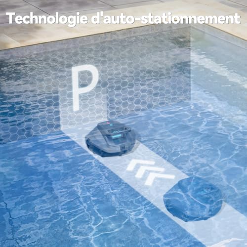 (Upgrade 2026) Pondee X1 Wireless Pool Robot, Above-Ground Pool Vacuum with 120 Min Autonomy, Automatic Parking, Quick Charge 2.5 Hours, for Above Ground and Buried Pools up to 80 m²