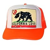 California Love Flag Snapback Mesh Truckers Cap Neon Assorted Colors