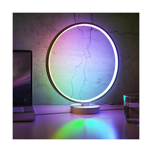Suny 7 Colors Dimmable Bedroom Nightstand Lamps 6 Lighting Effect Modes Led Bedside Lamp Warm Light Modern Circle Table Blinkee Com