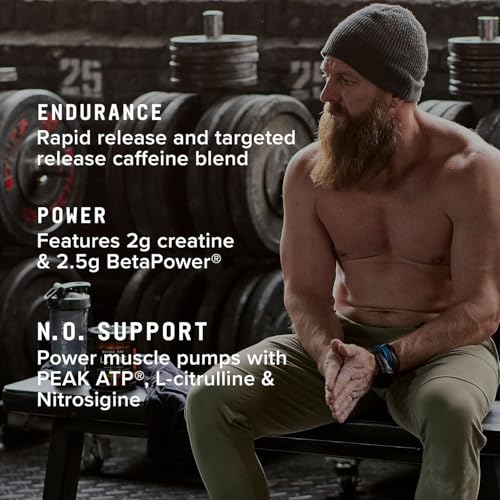 BEYOND RAW LIT Advanced Pre Workout Formula, Gummy Worm, for Energy, Focus, Endurance, Pumps, with 300mg Rapid and Targeted Release Caffeine, Creatine, Betaine, Beta Alanine, Taurine, 20 Servings