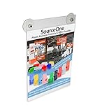 Glass Mount 8 1/2 X 11 Sign Holder Clear with suction cups