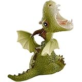 Top Collection Miniature Fairy Garden and Terrarium Statue, Mini Dragon Roaring