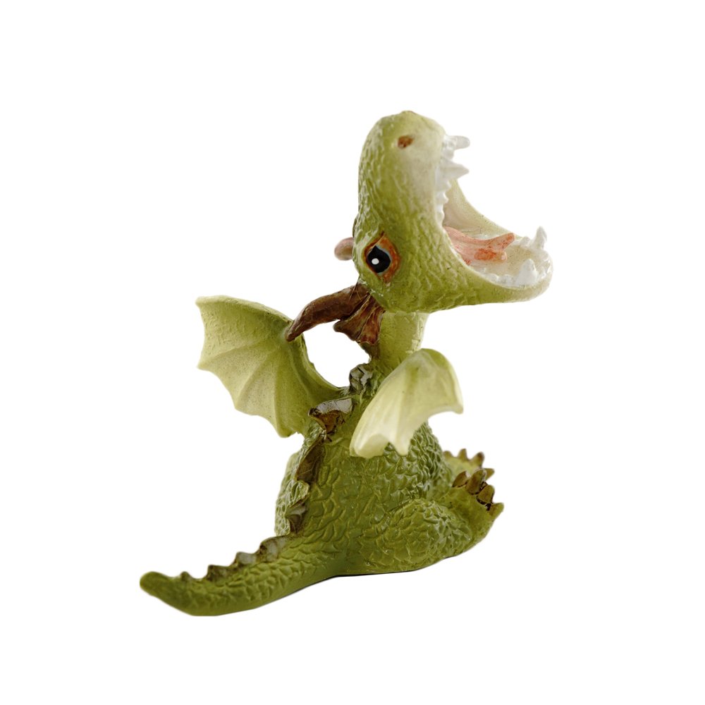 Top Collection 4351 Miniature Fairy Garden and Terrarium Statue, Mini Dragon Roaring