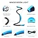 MINGER Rechargeable LED Book Light Neck Hug Light, 4 LED Hand-Free Bright Knitting Lamp, 6000K Daylight 3 Brightness Modes and Flexible Arm for Bed Reading Night Jogging