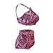 High Waisted Floral Bikini Front CrossRed Tribal Plus Size Swimwear-KJX005-RD3 XL