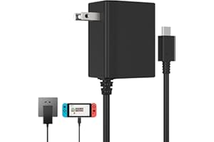 RuntoGOL Charger for Switch, Switch OLED & TV Dock Mode, 39W Fast Charger with 5FT USB-C Cable