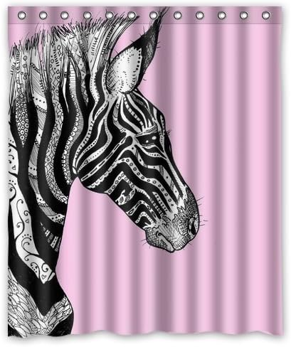 Amazon Com Shower Curtain Waterproof Bath Curtain Black White Zebra Elegance Zebra Animal Print Home Decor Bathroom Peva Fabric 60 W X72 H Inch Home Kitchen