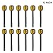 (12 Pack) Gold Glitter Pretend Toy Microphone for Kids Party Favors
