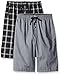 Hanes Men's 2-Pack Woven Pajama Short, Black/Grey, Medium