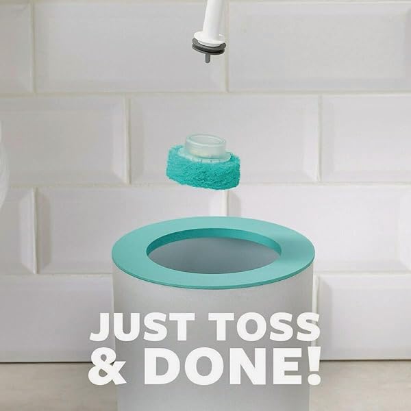 SCOTCH-BRITE™ POWER SCOUR TOILET BOWL SCRUBBING PAD REFILLS, 8 REFILL DISPOSABLE TOILET BOWL CLEANER SCRUBBING PADS
