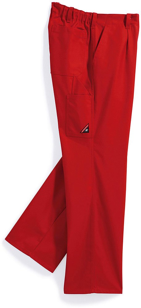 BP 1469-720-81-50, Work trousers, with elasticated back 305,00 g/m², Reinforced cotton red, 34