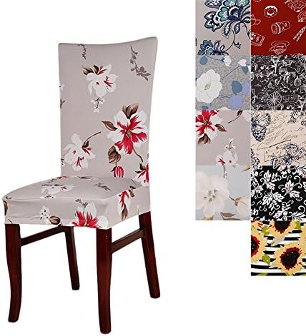 Super Fit Universal Stretch Dining Chair Covers, Removable Washable Slipcovers for Dining Room Chairs (Pack of 1, E)