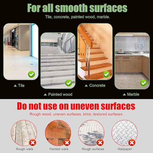 Occewoker Anti Slip Tape, 2 Pcs Non Skid Safety Tape, Grip Tape for Stairs, Steps, Floors, Ramps, Black