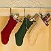 NIGHT-GRING 6 PCS 15'' Knit Christmas Stockings Woven Stockings Christmas Decorations White/Red/Green