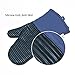 Silicone Oven Mitts 464 F Heat Resistant Potholders Striped Pattern Cooking Gloves Non-Slip Grip for Kitchen Oven BBQ Grill Cooking Baking 7x13 inch as Christmas Gift 1 pair (Red) by LA Sweet Home