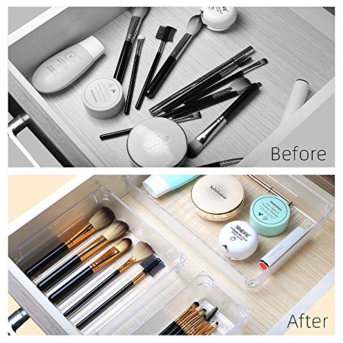 Desk Drawer Organizer Kitchen Makeup Acrylic Drawer Organizer Divider