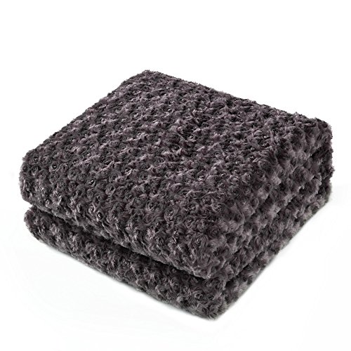 Simple&Opulence Super Soft Microfiber Stereo Rose Pattern Home Furnishing Throw Blanket (Queen, Purple)