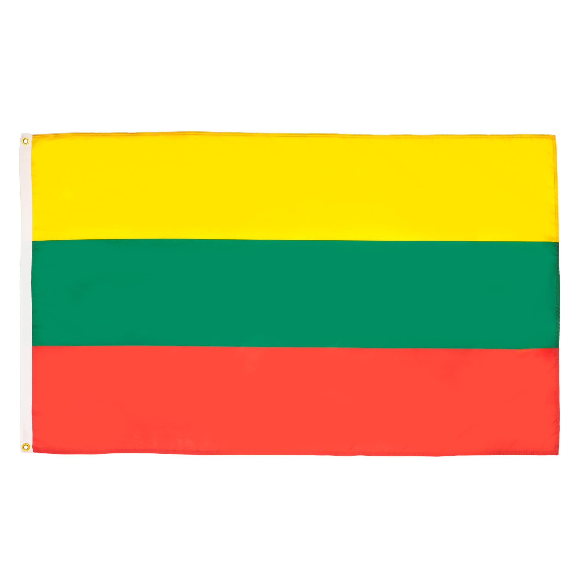 AZ FLAG - Lithuania Flag - 3x5 Ft - Light Polyester Lithuanian Banner with Two Brass Eyelets - Fade Resistant - Vivid Colors - 3' x 5' Feet - 150x90 Cm