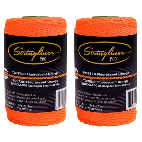 Stringliner 35406 Mason’s Line Replacement Rolls – 1/2 Lb. #18 Construction Rep…