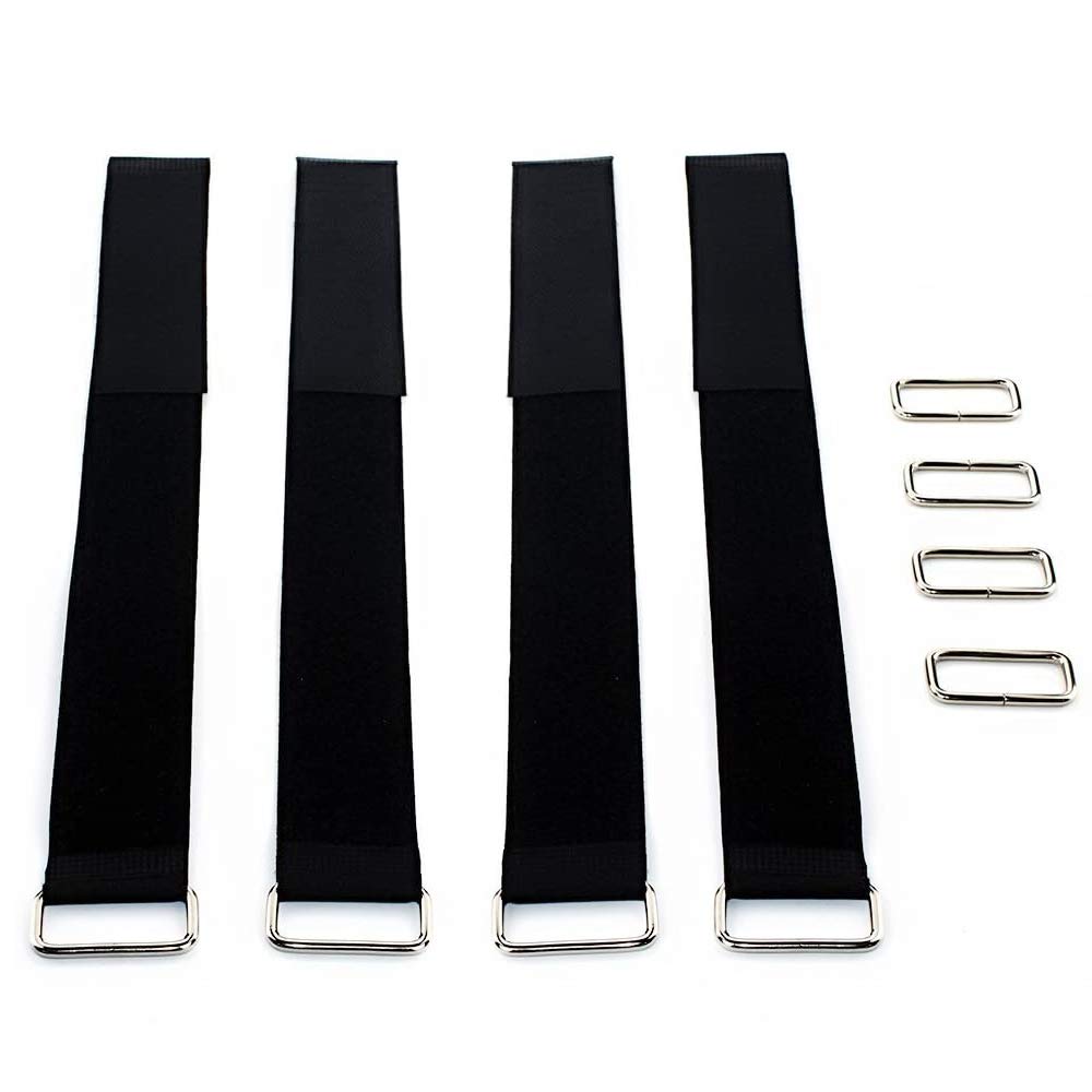Pack of 4 Adjustable Straps for Hoverboard Go Kart, with Steal Buckle