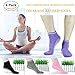 Sticky Grips Socks For Men Women - ELUTONG 4 Pack Thickening Tile/Wood Floors Non Skid Slip Barre Socks For The Senior Citizens Winter Warm Piyo Ballet Socks