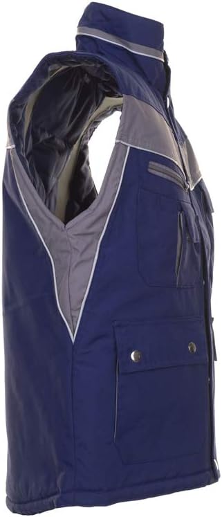 Planam 2582040 Size X-Small "Plaline" Winter Vest - Navy/Zinc, XS - Image 3