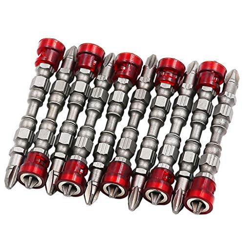 vmree 5Pc 65mm Anti-Slip Electric Hex Magnetic Screwdriver S2 PH2 Double Head Bit Tool (double head)