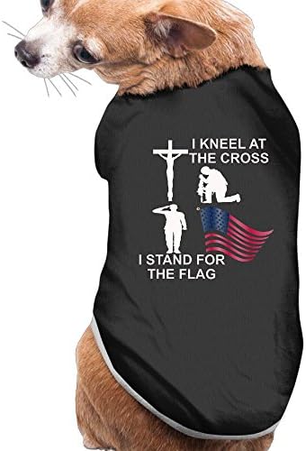 BESINEAWSfAW Stand For The Flag, Kneel For The Cross Dog&Cat T-shirts Tank Top Vest Pet Clothing For Dogs Or Cats Costume S