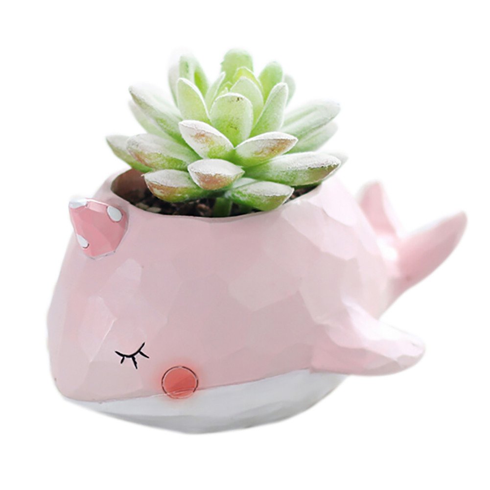 ESHOO Cute Animal Shaped Cartoon Home Decoration Succulent Vase Flower Pots Plants Pot