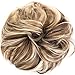 Lelinta Hair Bun Extensions Wavy Curly Messy Donut Chignons Hair Piece Wig Hairpiece Brown Mix Bleach Blonde
