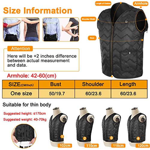Heated Vest Womens Mens Winter Heating Vest USB Charging Electric Heated Jacket Lightweight Heating Hunting Vest for Outdoor Activities Hiking Motorcycle Camping