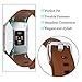 KingAcc Compatible Replacement Bands for Fitbit Ionic, Soft Silicone Fitbit Ionic Band with Metal Buckle Fitness Wristband Strap Women Men (1-Pack, Brown, Large)