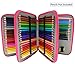 Miraclekoo 120 Slots PU Leather Pencil Holder Pencil Case Large Capacity Multi-layer Pencil Bag (ROSE)