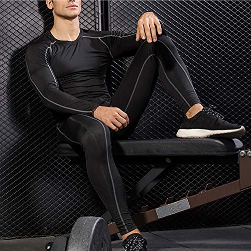 Men's Compression Shirt and Pants Performance Long Johns Thermal Underwear Set - Thumbnail 6