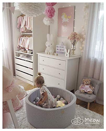 image for MeowBaby 35x11.5in/200 Balls Included ∅ 2.75in Foam Ball Pit for Bab