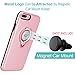 ICONFLANG iPhone 8 Plus Case, iPhone 7 Plus Case, 360 Degree Rotating Ring Kickstand Case Shockproof Impact Protection [Support Magnetic Car Mount Case] for iPhone 8 Plus / 7 Plus (2018) - Pink