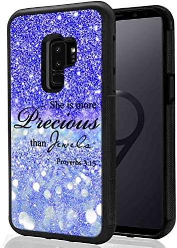Galaxy S9 Glitter Case, SuperbBeast She Is More Precious Than Jewels TPU Bumper Case for Samsung Galaxy S9 2018 Release
