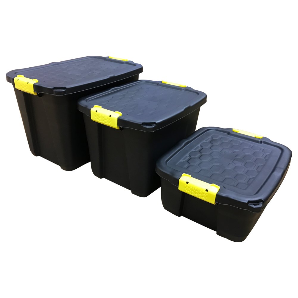 Strata Heavy Duty Black Storage Crate & Lid (60 Litre) Amazon.co.uk DIY & Tools